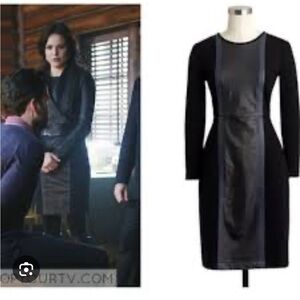 Jcrew, leather panel dress size 10